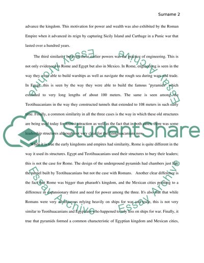 Rome, Greek, and Egypt Civilizations Comparison Essay