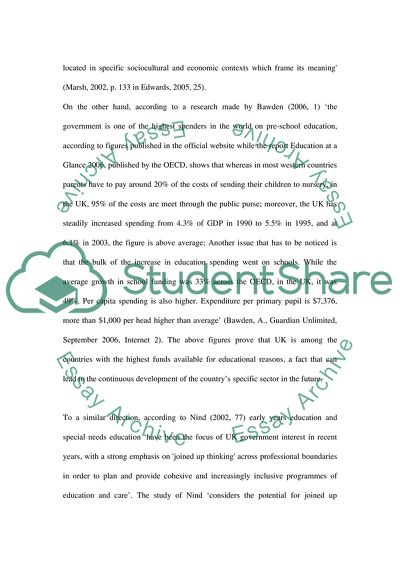 The Need and Effectiveness of Early Years Education in the UK