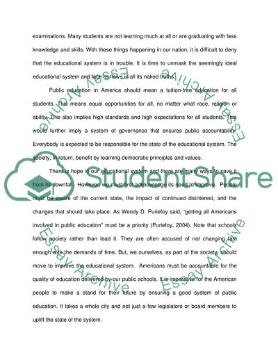 Public Education in America