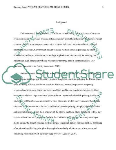 Patient-Centered Medical Homes