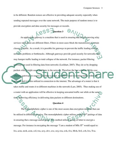 Networks and Security