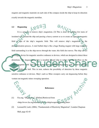 De-Magnetising a Ships Hull