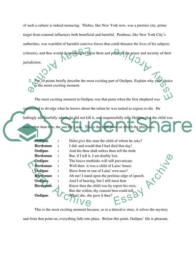 Pentheus Act of Defiance against Dionysus