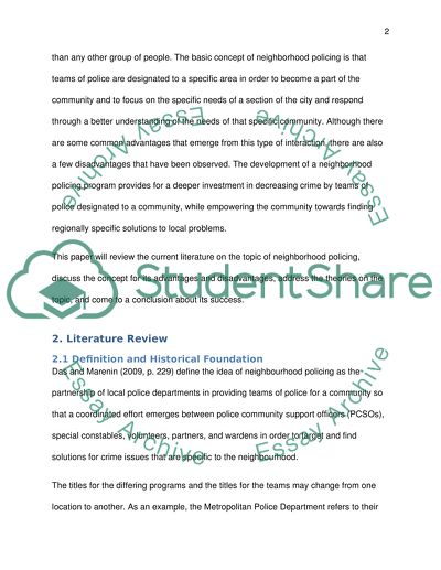 Neighbourhood policing, is it real police work