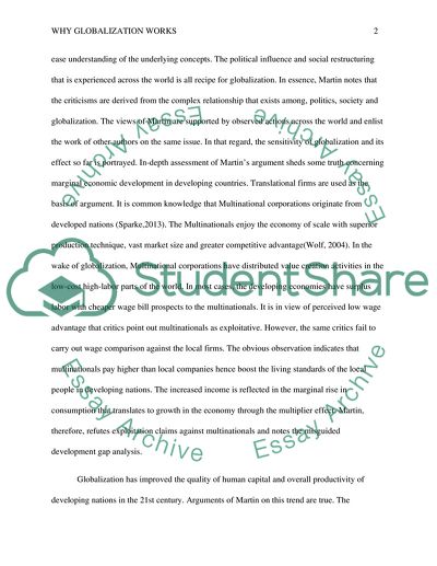 Why globalization works