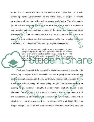 Water Rights and Global Wrongs: Strategies for Environmental and Resource Governance