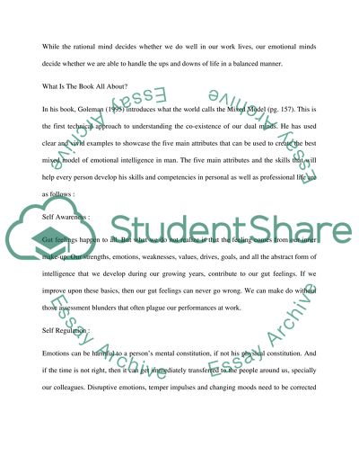 Emotional entilegenc by Danieal Goleman