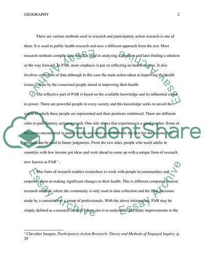 PAR (Participatory Action Research) and immigration