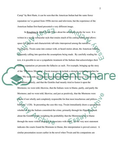 Ideas of the American Indian in Twain, Harte and Yellow Bird