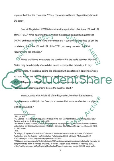 Competition Law and Consumer Welfare