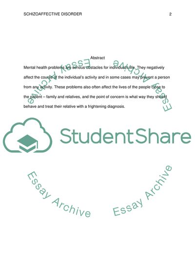 Schizoaffective Disorder: Personal Experience