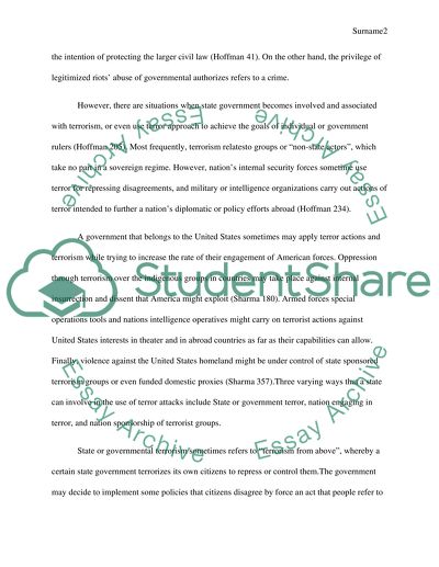 State-Sponsored Terrorism