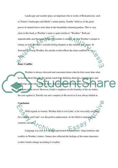 The Sorrows of Young Werther by J.W. Von Goethe