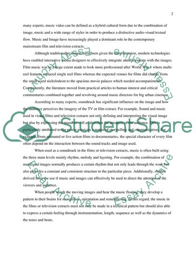 How Music and Image Work Together in Mainstream Film and Television Extracts