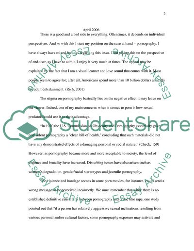 Disapprobation of Pornography