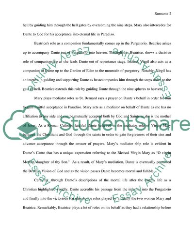 Divine comedy thesis statement