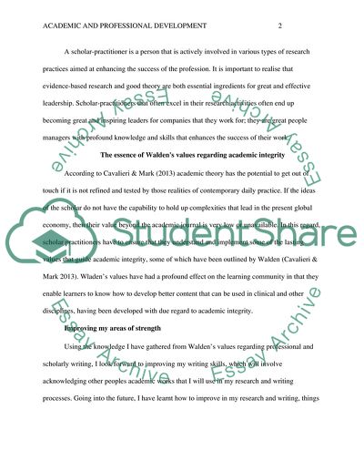 Academic and Professional Development