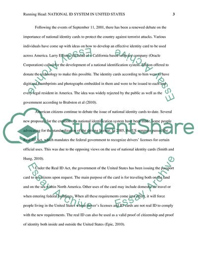 National ID System in the United States