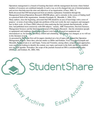 Operation Management