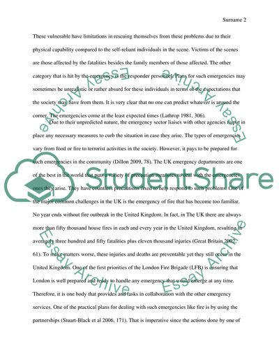 Emergency Planning Arrangement