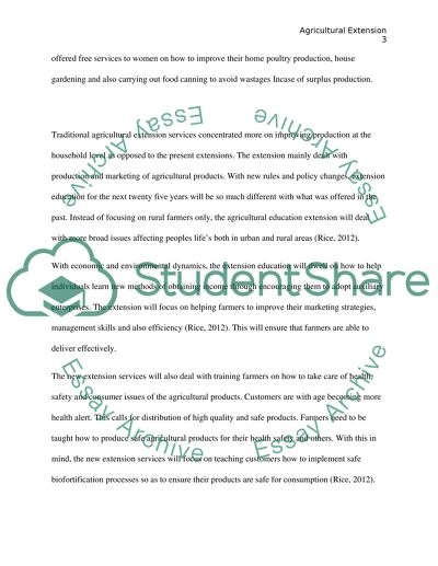 Agricutural extension