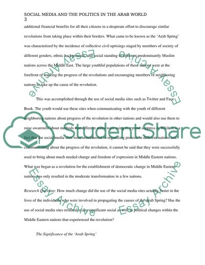 The Impact of Social Media on Politics in the Arab World