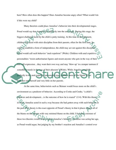 Developmental Psychology Observation paper