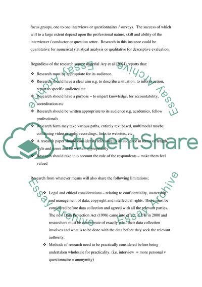 Research for Study Purposes