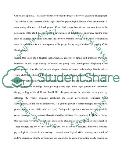 Intellectual, Emotional, and Social Changes in Childhood
