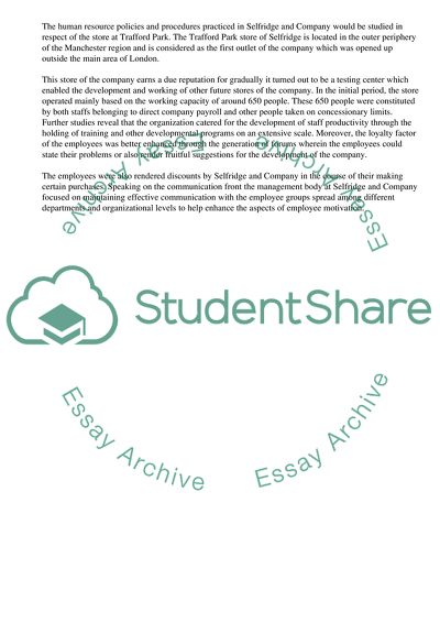 Organizational Turnaround at Selfridges & Co