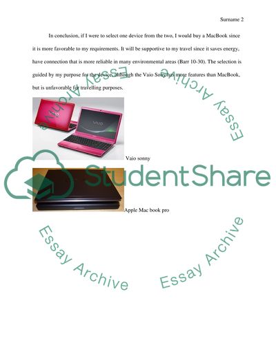 Software Comparison of MacBook and Vaio Sony
