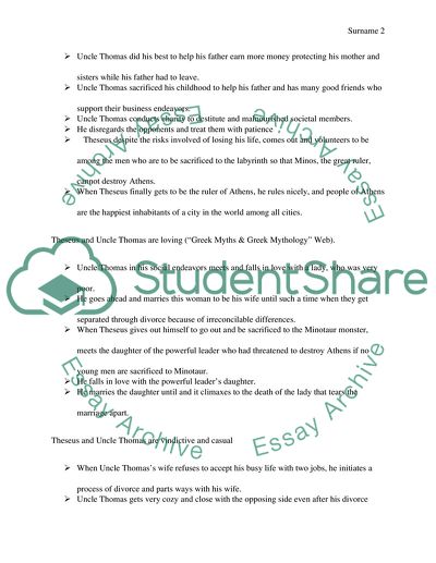 Comparison My Uncle Thomas and Theseus