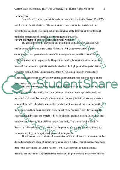 Current Issues in Human Rights