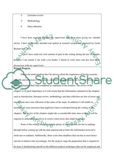 Student and Supervisor Progression Report