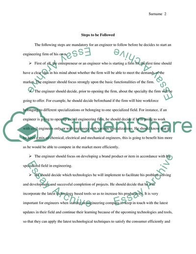 Starting a New Engineering Company