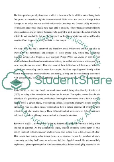 The Theory of Planned Behaviour