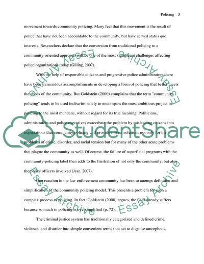 Responding to Societal Changes: Community Policing