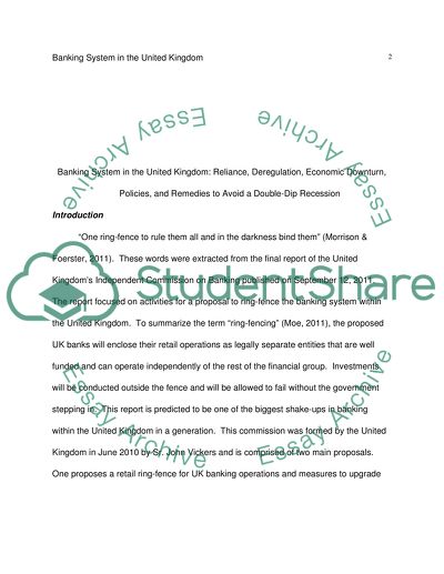 Banking System in the United Kingdom