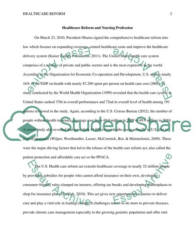 Healthcare Reform and Nursing Profession