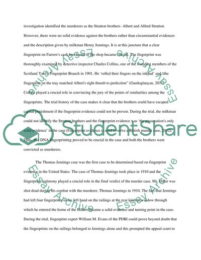 Court case convictions because of fingerprints