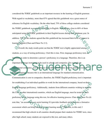 Utilizing Proficiency Test as an English Language Learning Instrument