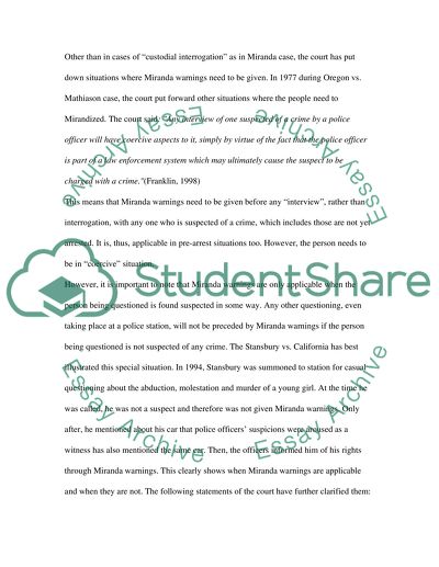 The Miranda Warnings