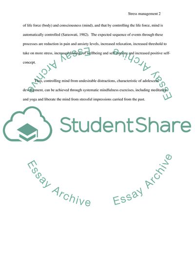 How a mindfulness-based or yoga stress reduction program would be successful for adolescents