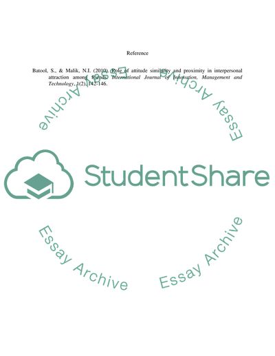 Attraction in Interpersonal Relationships