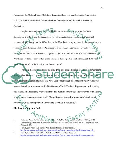 The FDRs New Deal Response to the Great Depression