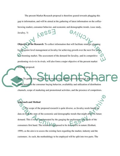 JavaJoy Marketing Research