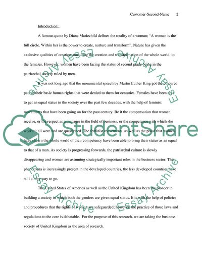 The Underlying Causes of Women Empowerment in the United Kingdom