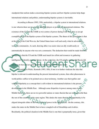 Realism Factors Four Assumptions in International Politics and Relations