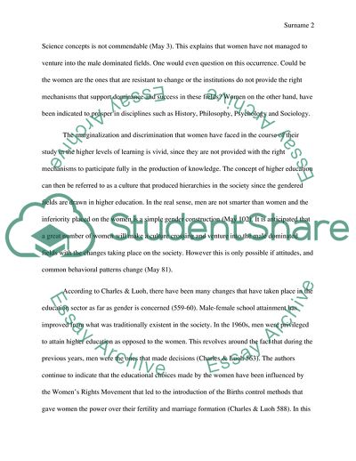 Gender Dynamics In College