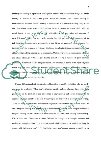 Religious and Ethnic Identities